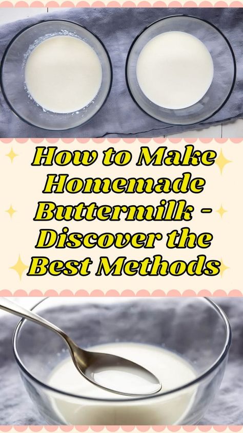 Buttermilk Alternative, Buttermilk Uses, Make Buttermilk, Sweet Interior, How To Make Buttermilk, Buttermilk Recipes, Homemade Buttermilk, Buttermilk Biscuits, Cream Of Tartar