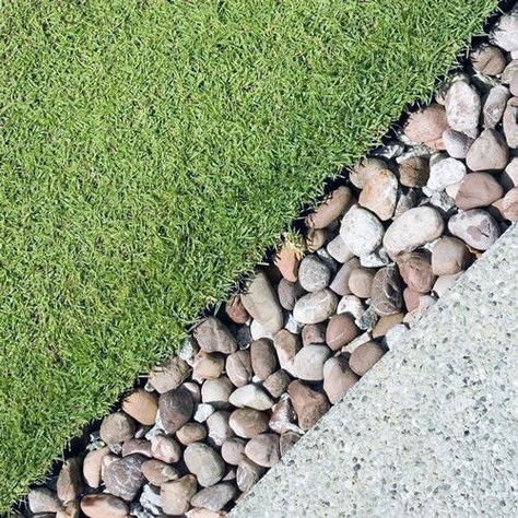 Top 40 Best Stone Edging Ideas - Exterior Landscaping Designs Diy Rock Landscaping Ideas, Stone Edging Ideas, Landscape Edging Stone, Rock Edging, Exterior Landscaping, Border Garden, Patio Edging, Stone Landscape, Stone Edging