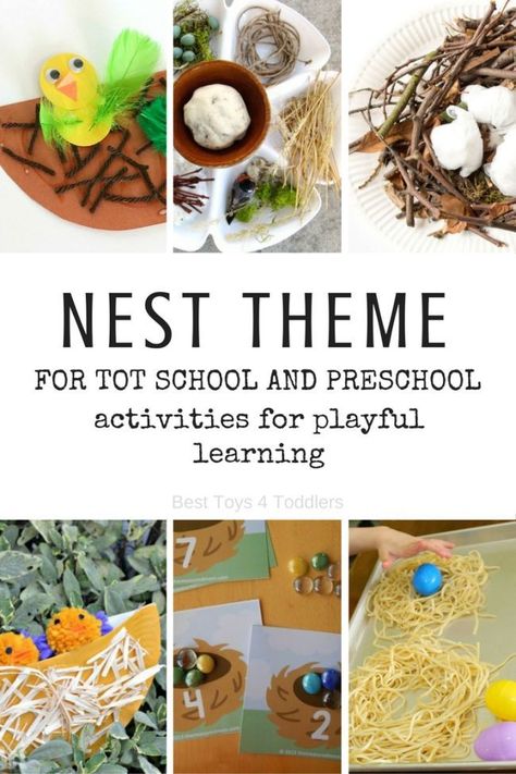 Best Toys 4 Toddlers - Nest theme for tot school and preschool with week long play and learning based activities and printable planner Tot School Themes, Letter N Activities, Letter B Activities, Spring Preschool, Preschool Letters, Bird Theme, Tot School, Preschool Curriculum, Preschool Theme