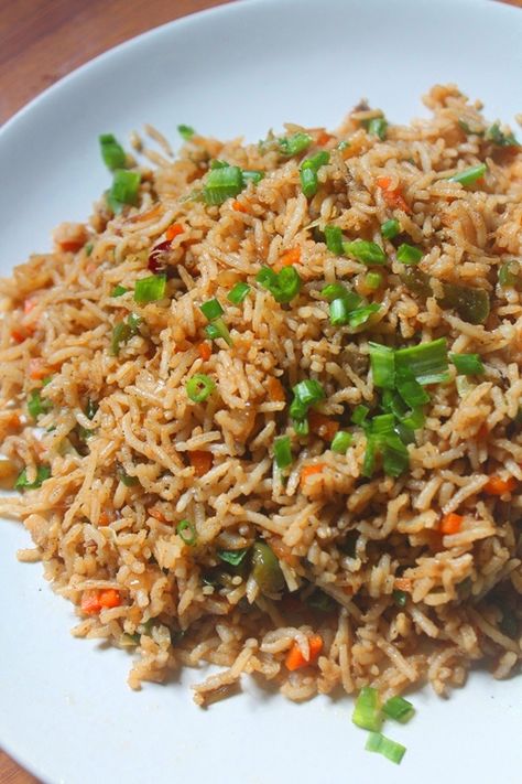 Spicy and delicious fried rice made using alda carbon steel wok. It is so tasty and perfect to put in your kids lunch box. Eggless Fried Rice, Veg Fried Rice Recipe Indian, Delicious Food Images, Fry Rice Recipe, Fried Rice Recipe Indian, 2023 Reset, Chinese Rice Recipe, Veg Fried Rice Recipe, Best Fried Rice Recipe