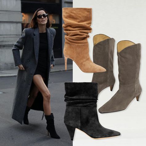 Slouch Ankle Boots Outfit, Slouch Boots Outfit Street Styles, Slouchy Ankle Boots Outfit, Slouchy Boots Outfit 2023, Snake Print Boots Outfit, Tall Slouchy Boots, Slouchy Boots Outfit, Heeled Booties Outfit, Mid Calf Boots Outfit