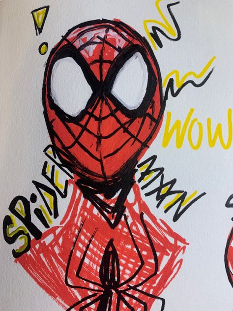 Spider Man Posca Art, Posca Drawing Ideas Simple, Posca Pens Art Ideas Simple, Spiderman Doodle, Spider Man Doodle, Posca Doodles, Spiderman Doodles, Posca Pen Art, 2023 Rebrand