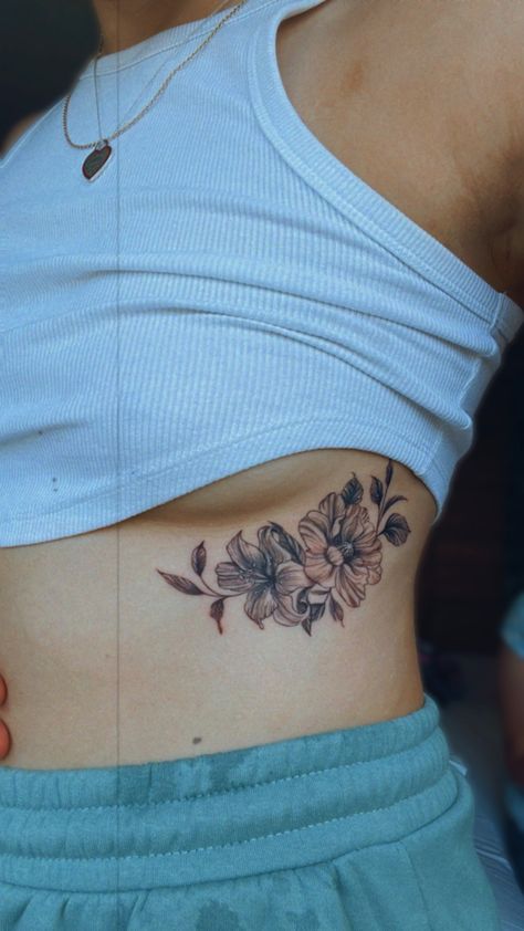 Ribcage Tattoo Cover Up Ideas, Women Rib Tattoo Side Tat Cover Up, Dark Rib Tattoo, Ribcage Cover Up Tattoos For Women, Cover Up Tattoos For Women Hip, Women’s Rib Tattoo Cover Up, Hip Tattoos Women Cover Up, Rib Tattoo Cover Up Ideas For Women, Cute Coverup Tattoos