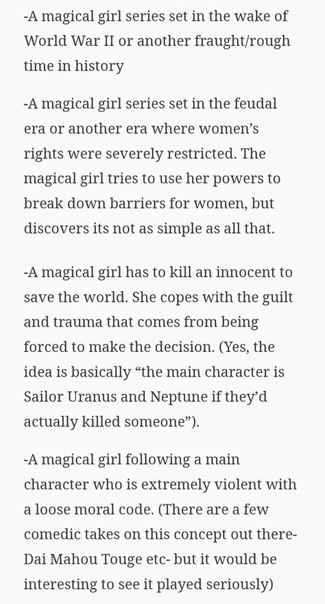 Dark magical girl story ideas by Lady Love And Justice on WordPress Dark Plot Ideas, Plot Ideas, Writing Romance, Rough Times, Sailor Uranus, Girls Series, Book Writing, Book Writing Tips, Writing Advice