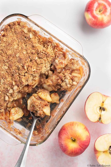 Easy Apple Crisp - Bake. Eat. Repeat. Oven Apple Crisp Easy, Apple Crisp Recipe 8x8 Pan, Apple Crisp With Gala Apples, Cooking Classy Apple Crisp, Apple Crisp With Oatmeal, Crockpot Apple Crisp, Homemade Apple Crisp, Sally’s Baking Apple Crisp, Apple Crisp Topping