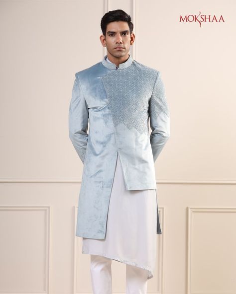 Ice Blue Kurta Men, Photo Analysis, Indian Menswear, Grooms Outfit, Stylish Boy Clothes, Wedding Kurta, Wedding Kurta For Men, Bride Entry, India Trip