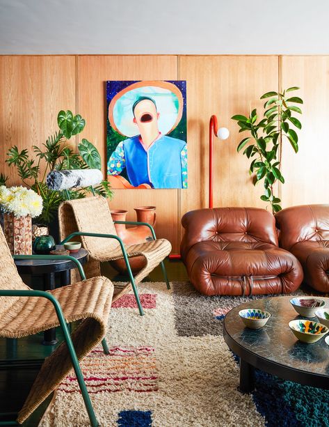 AD100 Designer Rodman Primack Reveals His Mexico City Residence | Architectural Digest Pollo Tropical, Living Room Makeover Ideas, Room Makeover Ideas, Architecture Restaurant, Casa Vintage, Leather Lounge, Makeover Ideas, City Apartment, Living Room Makeover