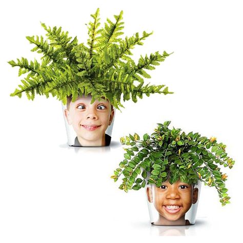 Add Some Personality To Your Plants With DIY Face Pots. Here's The Instructions And Supplies To Make Your Own. | if it's hip, it's here Diy Gifts For Grandparents, Grandparents Diy, Fun Planters, Cadeau Grand Parents, Flower Pot Design, Grandparents Day Gifts, Cadeau Parents, Great Grandparents, Plant Growing