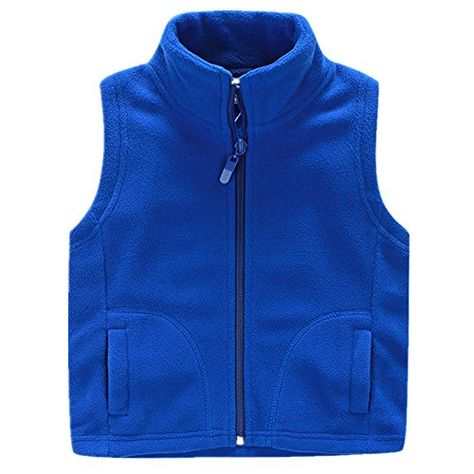 LittleSpring Little Boys' Vests Zipper Pocket -- Check this awesome image @ Vest For Boys, Baby Boy Vest, Winter Baby Boy, Kids Vest, Boys Vest, Outdoor Vest, Kids Fleece, Cotton Vest, Girls Fleece