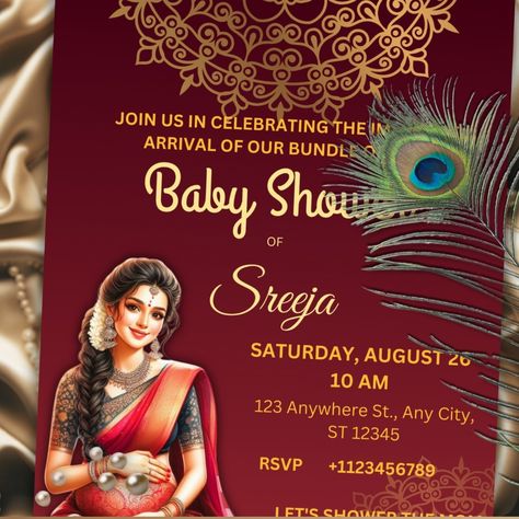 🌸✨ Customize this beautiful invitation and share the joy with your loved ones. Download now and let the countdown to baby bliss begin! #IndianBabyShower #BabyShowerInvitation #motherhoodcelebration #sreemantham #valaikappu #valaikappuceremony #godhbharaiceremony #godhbharaifunction😚 #godhbharai #tamilbabyshower #babyshowertamil Godh Bharai, Indian Baby Showers, Beautiful Invitations, March 21, Loved Ones, Baby Shower Invitations, First Love, Let It Be, Celebrities