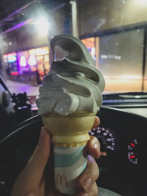 Night drives, ice cream, McDonald's Mcdonald’s Ice Cream, Mcdonald's Ice Cream, Mcdonalds Ice Cream, Night Drives, Frozen Snack, Short Vacation, Food Therapy, Soft Serve, Night Driving