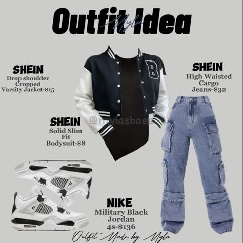 #outfitidea #jordan4s #shein #outfitmadebymyla Jordan 4 Outfit Women Baddie, Outfits With Jordan Retro 4, Outfit With Jordan 4, Jordan 4 Outfit Women, Jordan 4 Outfits, Jordan 4s Outfit, Jordan 4 Outfit, 4s Outfit, Styling Jordans