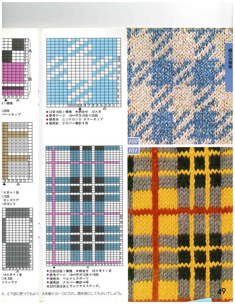 Crochet Checker Board, Check Knitting Pattern, Plaid Pixel Art, Crochet Lace Projects Ideas, Italian Crochet Patterns, Colorwork Charts Knitting, Knitting Colourwork Charts, Tartan Knitting Pattern, Knit Chart Patterns