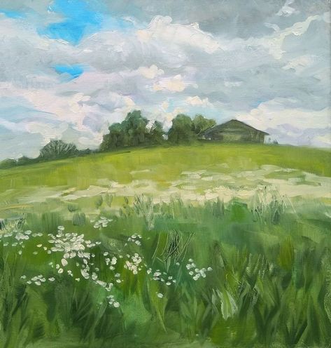 Impressionist Nature Paintings, Aesthetic Art Nature, Castle Painting, Grass Painting, Large Wall Murals, Western Artwork, Lily Painting, Rennaissance Art, Impressionist Landscape