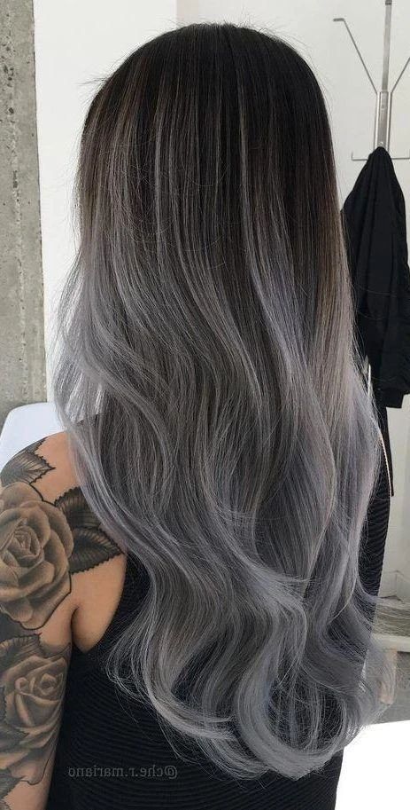 Ash Grey Hair, Silver Ombre Hair, Ombre Hair Color Ideas, Grey Ombre Hair, Brown Ombre Hair, Ash Hair Color, Silver Ombre, Silver Hair Color, Hair Color For Women