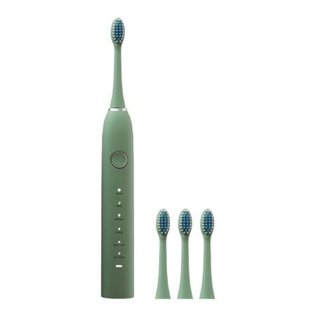 Electric Toothbrush, Electric Toothbrush with 4 Brush Heads, 6 cleaning modes, IPX7 water proofing-Newly Upgraded Electric Toothbrush, Longer Life, Faster Charging Feature: Product size:22x2.5x2.5cm/8.66x0.98x0.98in Colour: Green Material: Plastic Net weight:0.140kg/0.31lb Gross weight:0.140kg/0.31lb Packing size:24.9x7.8x3.3cm/9.71x3.05x1.3in water proofing performance: IPX7 water proofing Charging interface:USB Voltage: 5V Battery capacity: 5010MAh~8000MAh Charging time: 4~6 hours Battery life Toothbrush Electric, Electronic Toothbrush, Water Proofing, Power Toothbrush, Green Electric, Sonic Electric Toothbrush, Manual Toothbrush, Motor Speed, Bath Or Shower