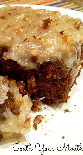 70s Recipes, German Chocolate Sheet Cake, Easy German Chocolate Cake, Chocolate Sheet Cake Recipe, Chantilly Cake, German Chocolate Cake Recipe, America Cake, Coconut Icing, German Chocolate Cake Mix