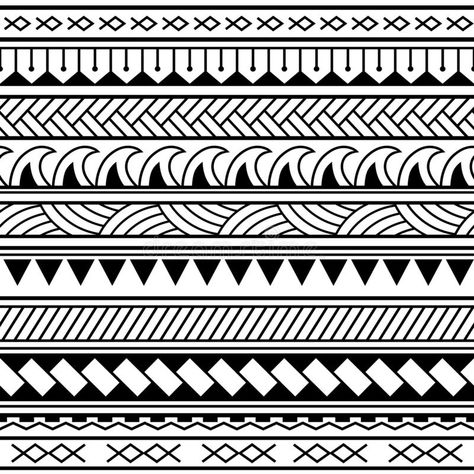 Maori Tattoo Patterns, Maori Tattoo Meanings, Geometric Tattoo Hand, Tato Maori, Tato Ikan Koi, Tattoo Band, Pola Tato, Maori Patterns, Maori Tattoos