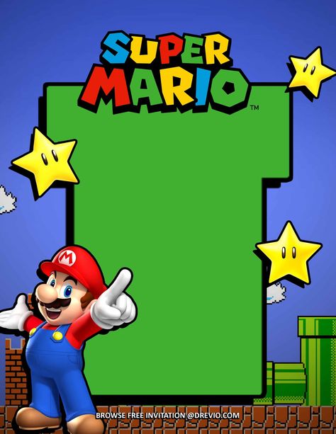 Super Mario Birthday Party Ideas, Mario Birthday Party Ideas, Super Mario Bros Birthday, Super Mario Brothers Birthday, Super Mario Invitation, Mario Bros Birthday Party Ideas, Super Mario Coloring Pages, Super Mario Bros Birthday Party, Super Mario Bros Party