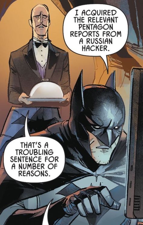 Funny Dc Comic Panels, Comicbook Panel, Batman Eternal, Alfred Pennyworth, Batfamily Funny, I'm Batman, Univers Dc, Batman Funny, Im Batman