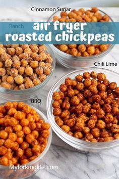 Fried Chickpeas Recipe, Air Fried Chickpeas, Crispy Air Fryer Chickpeas, Air Fryer Chickpeas, Fried Chickpeas, Pea Snacks, Chickpea Snacks, Chickpeas Recipe, Air Fried Food