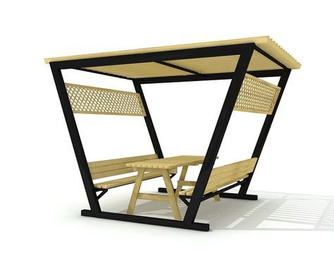 Gazebo Metal Furniture Design Ideas, Welded Furniture, Wooden Gazebo, Outdoor Patio Table, Metal Furniture Design, Iron Furniture, Steel Furniture, Metal Furniture, Patio Table