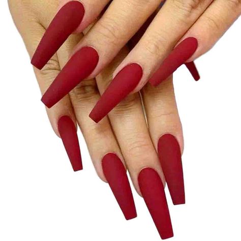 Magenta Nails, Coffin Nail Designs, Holiday Nails Winter, Maroon Nails, Fun Nail Colors, Long Press On Nails, Winter Nails Acrylic, Red Nail Designs, Acrylic Coffin