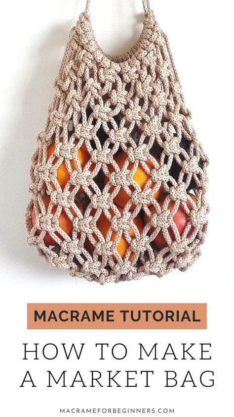 Macrame Market Bag Tutorial Diy Macrame Bag, Macrame Tas, Tote Crochet, Free Macrame Patterns, Simple Macrame, Macrame Plant Hanger Patterns, Makramee Diy, Macrame Purse, Macrame Supplies