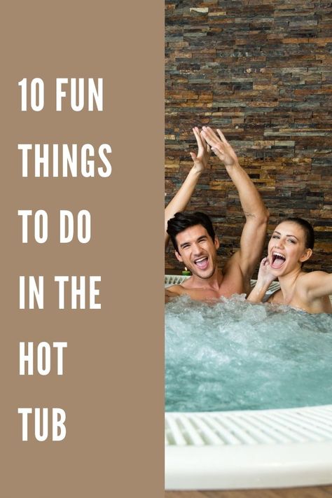 The 10 Best Hot Tub Games to Have Fun with Friends and Kids and a Selection of the Must Have Accessories for Your Hot Tub! Hot Tub Accessories Fun, Hot Tub Must Haves, Hot Tub Hacks, Hot Tub Accessories Ideas, Hot Tub Room Ideas Indoor, Indoor Hot Tub Room, Tub Decorating Ideas, Hot Tub Decorating, Soft Tub