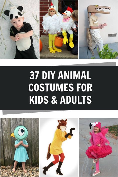 Adorable DIY Animal costumes for kids and adults! Animal Costume Ideas, Diy Animal Costumes, Homemade Animal Costumes, Animal Costumes Women, Animal Costumes Diy, Farm Costumes, Farm Animal Costumes, Animal Costumes For Adults, Animal Fancy Dress