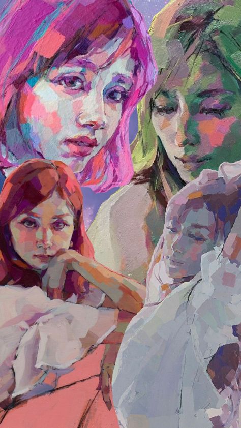 Graphic Portraits #art #portrait #style #aesthetic #inspiration #color #painting Portrait Background Painting, Multiple Portraits Painting, Girls Painting, Work Mood, Analogous Color, Art Tricks, Portrait Color, Portrait Background, Portraits Art