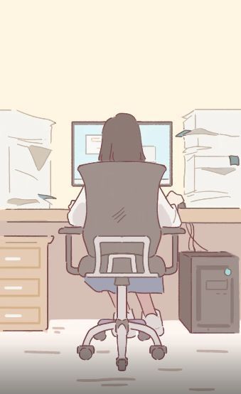 #Working_Drawing #Character_Sketches #Digital_Painting_Tutorials #Purrfect_Tale Work Desk Illustration, Office Drawing References, Notion Template For Work, Purrfect Tale, Comic Book Template, Computer Drawing, Phone Wallpaper Boho, Nose Drawing, Working Drawing