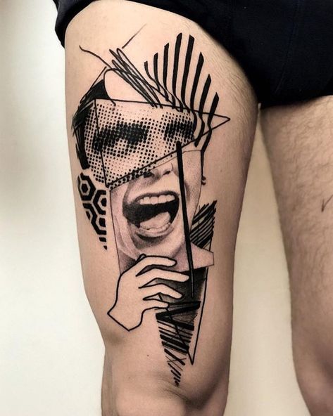 Traveling Tattoos, Surrealism Tattoo, Collage Tattoo, Unique Half Sleeve Tattoos, Graphic Tattoo, Whale Tattoo, Abstract Tattoo Designs, Surreal Tattoo, White Tattoos