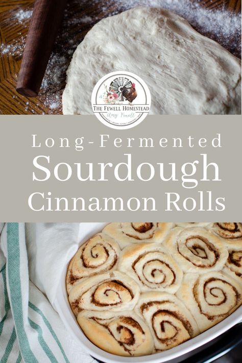 Sourdough Cinnamon Rolls Recipes, Fermented Sourdough Bread, Long Fermented Sourdough Bread, Fermented Sourdough Recipes, Long Fermented Sourdough Recipes, Sourdough Treats, Sourdough Basics, Foods Breakfast, Sourdough Cinnamon Rolls