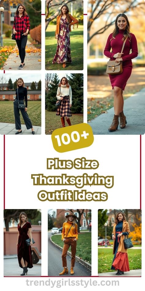 Plus Size Thanksgiving Outfit Ideas #PlusSizeFashion #ThanksgivingStyle #HolidayOutfits #CurvyFashion #OOTD #FashionInspo Plus Size Thanksgiving Outfit Ideas, Plus Size Thanksgiving Outfit, Casual Thanksgiving Outfits, Thanksgiving Outfit Ideas, Thanksgiving Fashion, Thanksgiving Outfit, Holiday Gathering, Fashion Outfit, Curvy Fashion