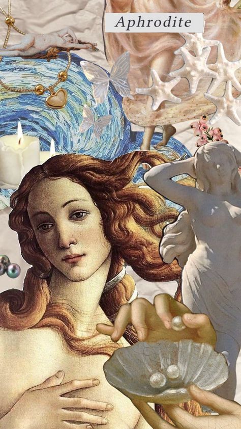 Botticelli Wallpaper, Aphrodite Cabin, Venus In Libra, Greek Goddess Art, Aphrodite Aesthetic, Aphrodite Goddess, Greek Gods And Goddesses, Greek And Roman Mythology, Goddess Of Love