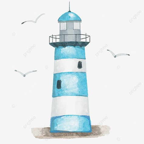 Blue Lighthouse, Nautical Compass, Alphabet Blocks, Watercolor Png, Blue Sky Background, Theme Background, Cartoon Clip Art, Blue Watercolor, Art Background