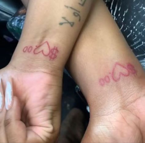 W A Y S Tattoo Red, Maching Tattoos, Pretty Hand Tattoos, Tasteful Tattoos, Tattoos For Black Skin, Red Ink Tattoos, Pretty Tattoos For Women, Dope Tattoos For Women, Red Tattoos