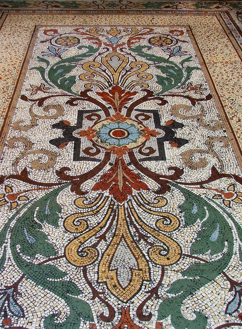 Tapis de sol en mosaique Marble Inlay Floor, Sicis Mosaic, Inlay Flooring, زجاج ملون, Mosaic Madness, Mosaic Stained, Mosaic Tile Art, Pebble Mosaic, Marble Inlay