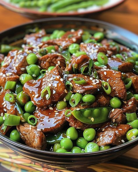 Crisp snow peas and tender beef with a rich Asian sauce coating every bite. Beef With Pea Pods, Honey Baked Chicken Breast, Beef With Snow Peas, Honey Baked Chicken, Jerk Shrimp, Brunch Desserts, Asian Beef, Cheesecake Mousse, Shrimp Skewers