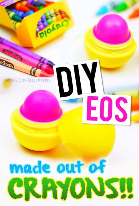 Chapstick Eos, Diy Eos Lip Balm, Eos Chapstick, Eos Diy, Diy Starbucks, Diy Crayons, Crayon Crafts, Diy Lipstick, Eos Lip Balm