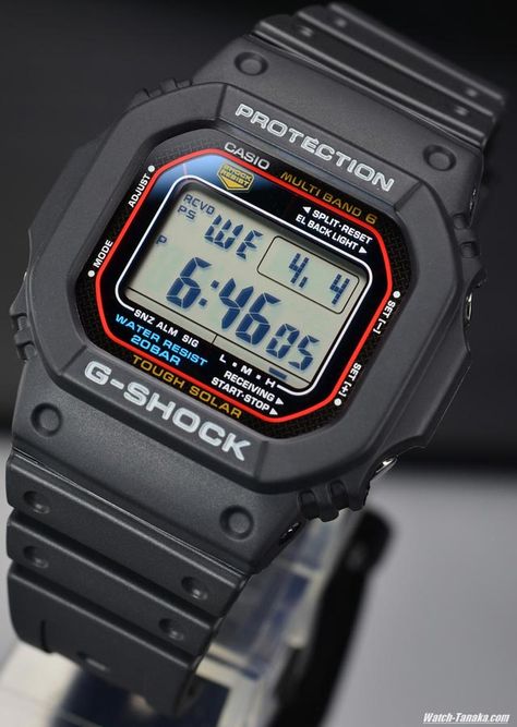 G-Shock GW-M5610 Series / модуль 3159 — все о часах на блоге Speedmaster Omega, Solar Radio, Watches Digital, G Shock Men, Casio Digital, Mens Digital Watches, Casio Vintage, Radio Wave, Garmin Forerunner