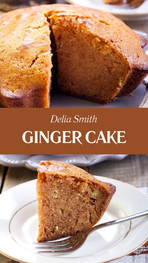 Delia Smith Ginger Cake Ginger Molasses Cake, Cakes Made With Oil, Ginger Cake Recipe, Ginger Desserts, Xmas Appetizers, Ginger Milk, Black Treacle, James Martin Recipes, Spreadable Butter