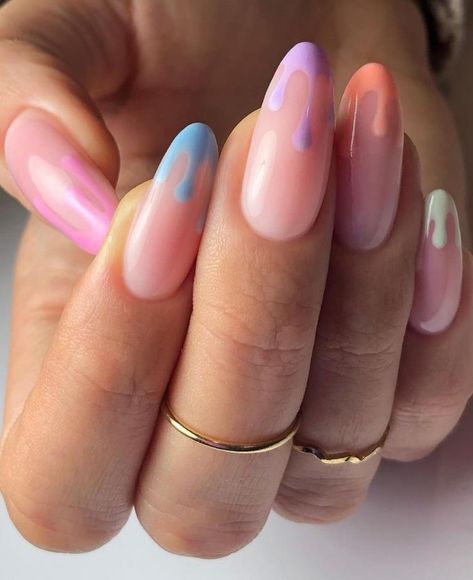 Pastel Nail Art, Pink Nail Art Designs, Unghie Nail Art, Beauty Academy, Pink Nail Art, Almond Nails Designs, Spring Nail Art, Nagel Inspo, Pastel Nails