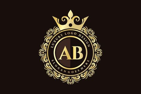 AB Initial Letter Gold calligraphic feminine floral hand drawn heraldic monogram antique vintage style luxury logo design Premium Vector Ns Logo, Antique Logo, Dope Wallpaper Iphone, Gold Logo Design, Fireworks Photography, Logo Fleur, Letter Art Design, Logo Desing, Emoji Photo