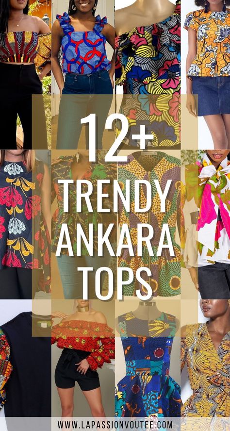 Interested in ankara tops? They're cool tops made with cool African fabric. Wear them with jeans or skirts - they look great either way. For ladies who like simple but stylish clothes, these are perfect. And for summer, we've got cute tops that are just right. Simple Ankara Tops With Jeans, Cute Ankara Tops, Simple Ankara Top Styles, Latest Ankara Top Styles, Ankara Tops With Jeans, Ankara Tops Blouses, Ankara Top Styles, Ankara Blouses, African Tops For Women