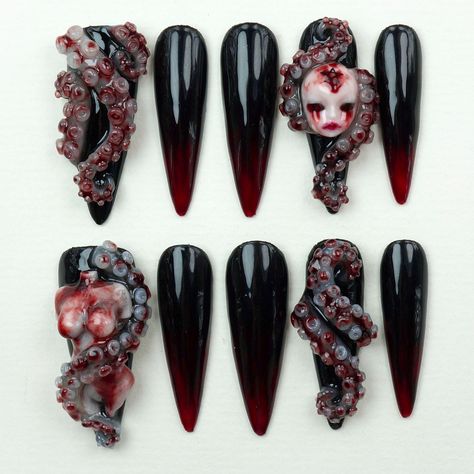 Dreaming of designer nails but can’t find the time for the salon? 🖤 Embrace the dark side with our Handmade Premium Press-On Nails—luxury at your fingertips in just 10 minutes. 🕸️ Fiercely durable, reusable, and built to last 🕸️ Gothic elegance at an irresistible price 🕸️ Arrives in beautifully haunting gift packaging 🕸️ Available in short and long shapes to match every moody occasion Step into the world of gothic glam—shop now and own your signature look! -- #donailsart #pressonnails #g... Short Gothic Nails, Pirate Nails, Outfit Aesthetics, Designer Nails, Nails Luxury, Gothic Elegance, Gothic Glam, Gothic Nails, Goth Nails