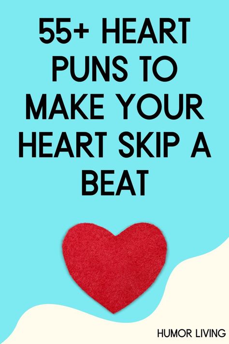 The heart is a symbol of love and affection. Whether it’s for a special occasion or day or to get a good laugh, get the best heart puns. Heart Puns, Best Puns, Symbol Of Love, Love And Affection, New Heart, Sixth Grade, Good Heart, A Symbol, Funny Puns