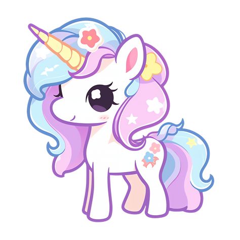 Cute Chibi Unicorn in Pastel Colors Sticker Unicorn Cartoon Image, Kawaii Unicorn Wallpapers, Unicorn Cute Illustration, Cute Pony Drawing, Unicorn Images Cute, Unicorn Cute Drawing, Baby Unicorn Drawing, Cute Unicorn Doodle, Kawaii Unicorn Drawing