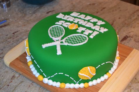 Tennis Birthday Cake Pickleball Cake Ideas, Tennis Birthday Cake, Tennis Cakes, Tennis Cake, Rodjendanske Torte, Red Birthday Cakes, Tennis Birthday, Thematic Cake, Patisserie Sans Gluten